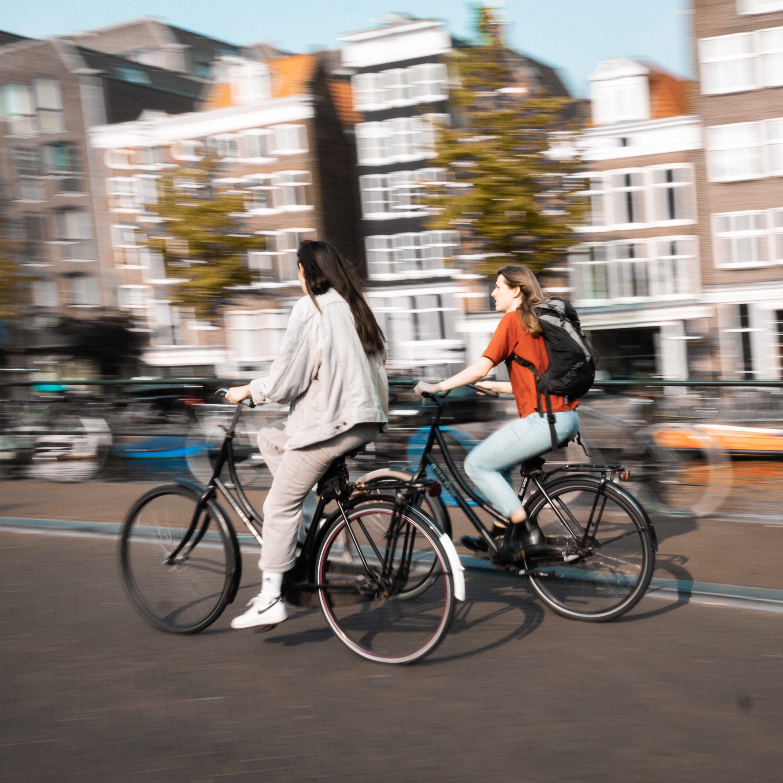 A person using a bicycle for everyday transport